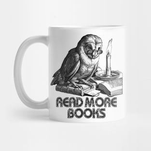 Read More Books Wise Old Owl Vintage Illustration Mug